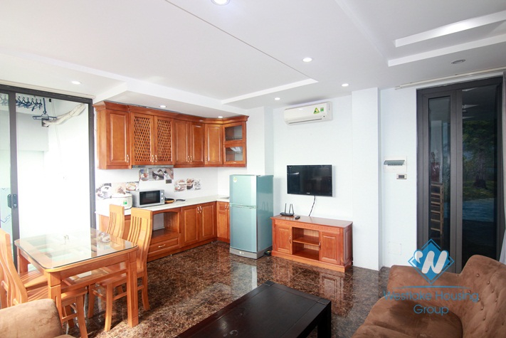 Balcony one bedroom apartment for rent in Tay Ho district 